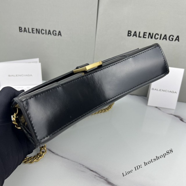 Balenciaga專櫃爆款鱷魚紋牛皮女包鏈條包 巴黎世家經典沙漏鏈條斜挎包 fyj1045